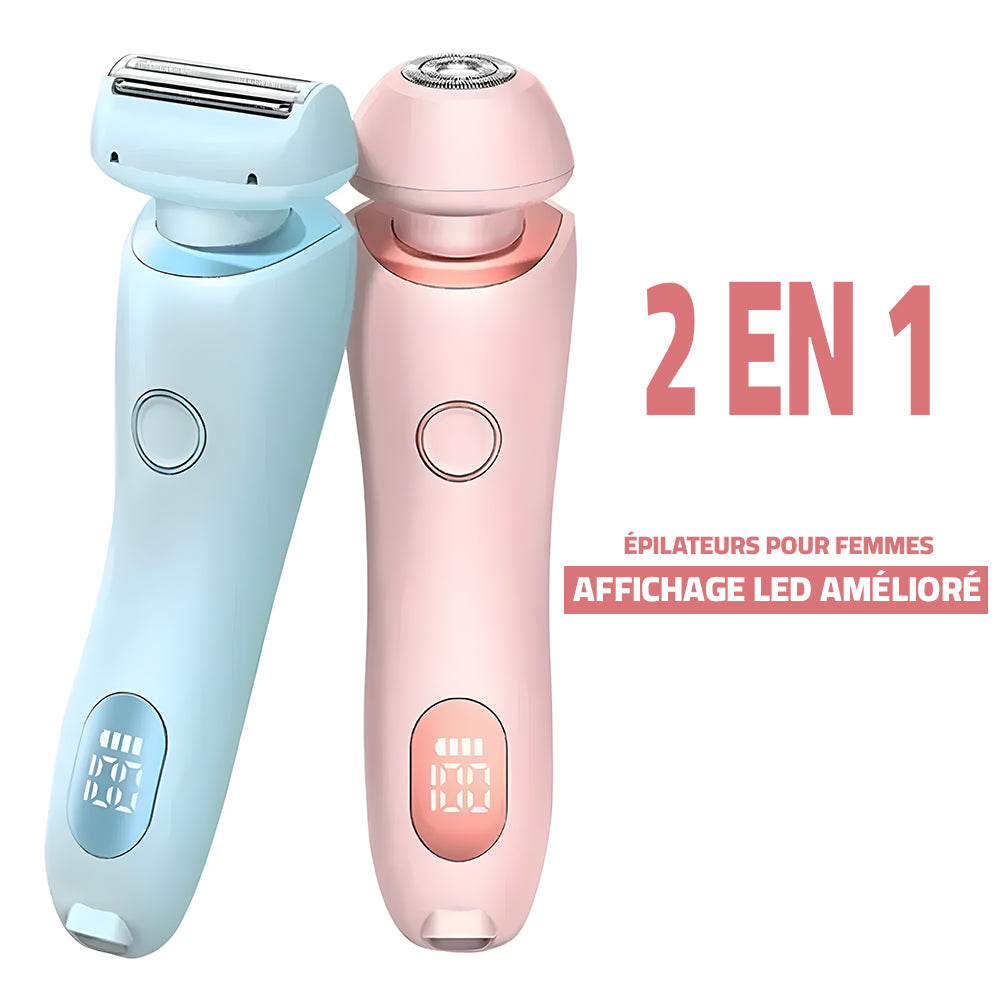 Rasoir Épilateur 2 en 1 USB Rechargeable
