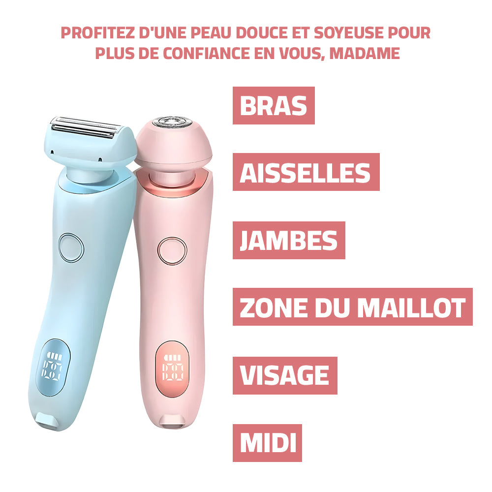 Rasoir Épilateur 2 en 1 USB Rechargeable