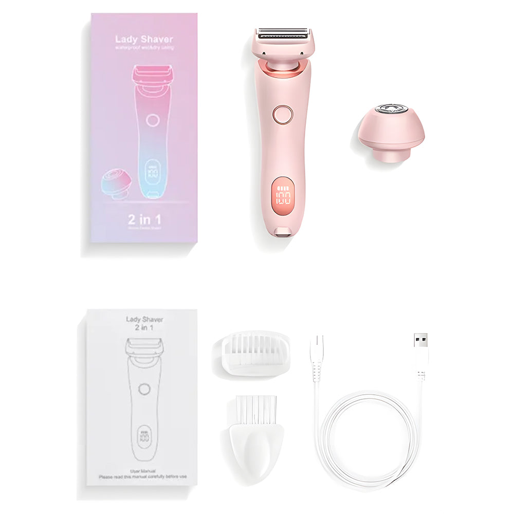 Rasoir Épilateur 2 en 1 USB Rechargeable