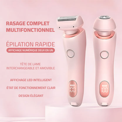 Rasoir Épilateur 2 en 1 USB Rechargeable
